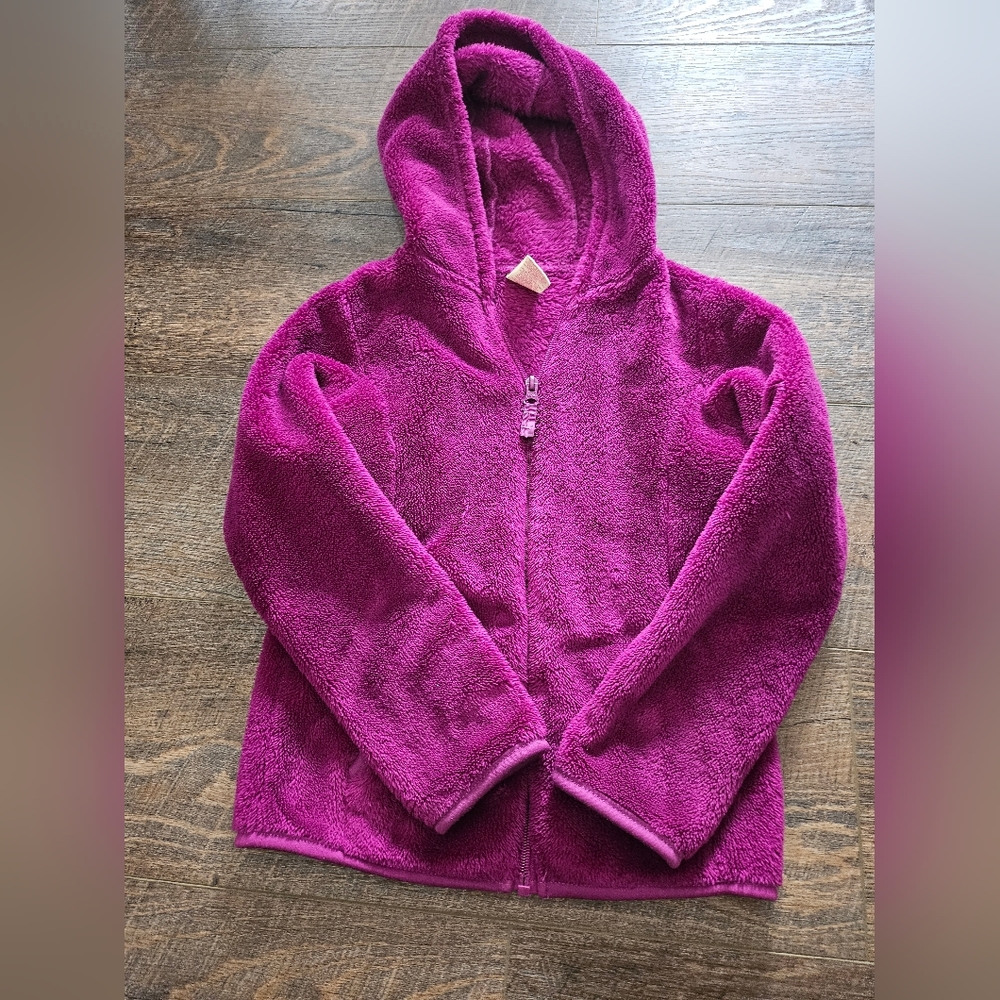 Cozy Girls' Purple Fleece Jacket SZ 6